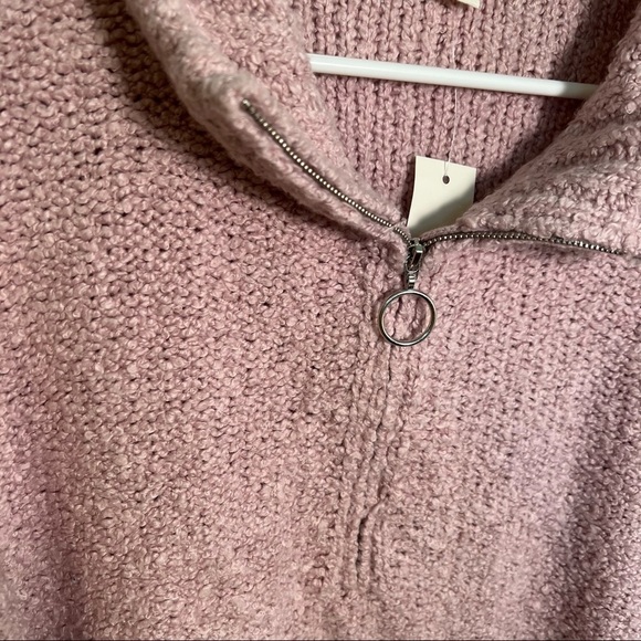 Aeropostale Fuzzy 1/4-Zip Sweater Purple - Picture 10 of 15
